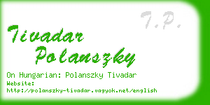 tivadar polanszky business card